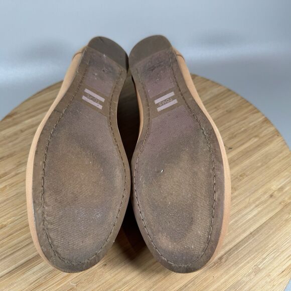 Toms Women's Darcy Size 6.5 Ballet Flats Shoes Tan Brown Leather - Picture 6 of 7